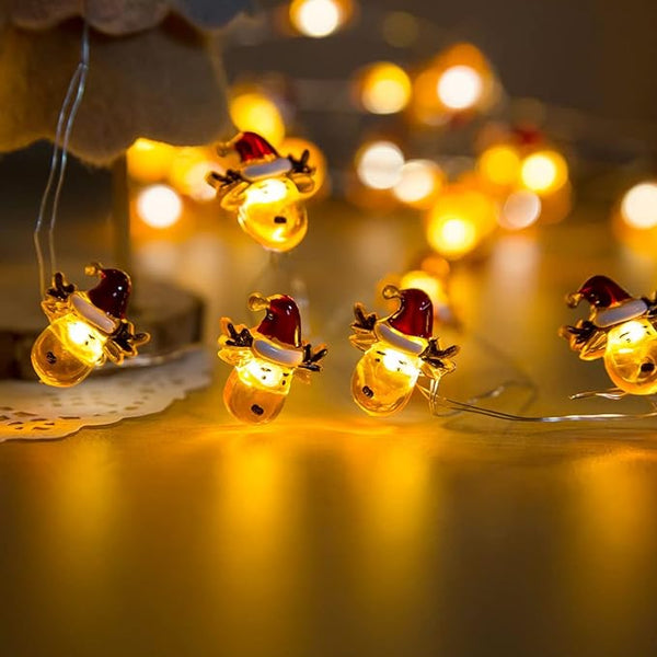 Mydethun Christmas Reindeer LED String Lights 10 Feet 30 LEDs