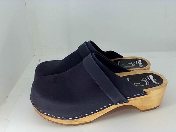 Vollsjo Original Womens Toe None Mules Color Suede-dark Blue Size 8 Pair of Shoes