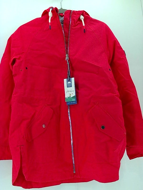 Joules Womens RAINCOAT Regular Zipper Rain Jacket Color Red Size X-Small