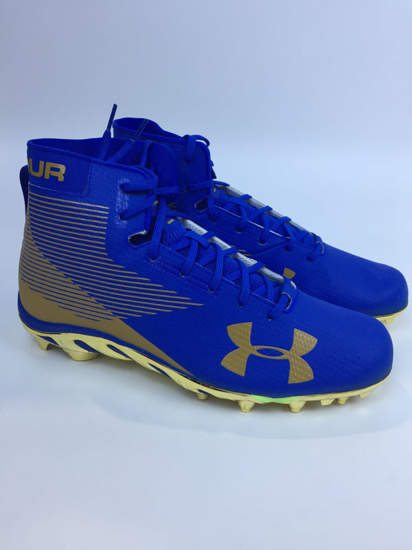 Under Armour Men Team Hammer Sport Cleats Blue Size 16 Pair Of Shoes