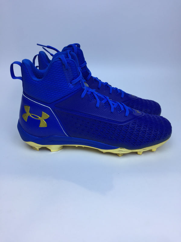 Under Armour Men Team Hammer Sport Cleats Blue Size 14 Pair Of Shoes