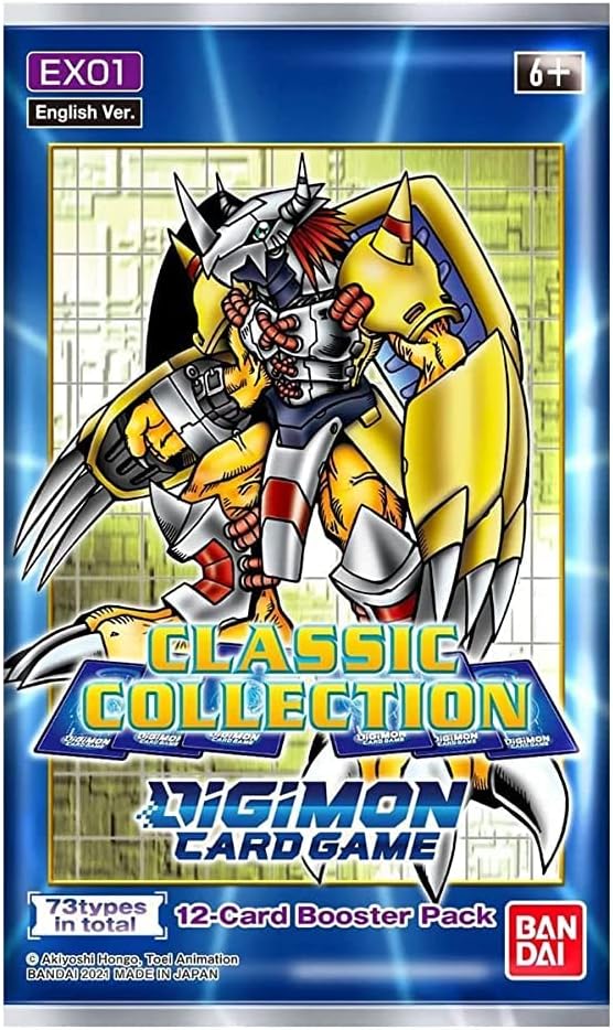 Banday Digimon Tcg: Classic Collection Ex-01 Booster Display (24) Pack X Box Color gold Size 3.50 X 2.50 Inch