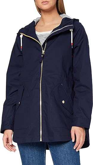 Joules Womens SHORESIDE JACKET Regular Zipper Rain Jacket Color Navy Blue Size XX-Small
