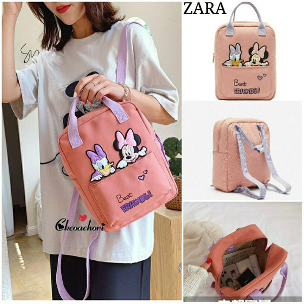 Zara Disney Kids Backpack Minnie Daisy Toddler Pink Size M