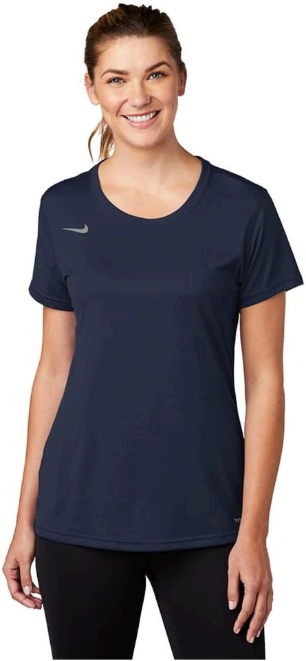 Nike Womens Dri-Fit Legend Tee Crew Large Navy/Grey Color Navy/Grey Size Large