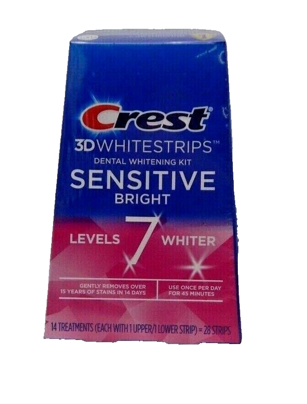 Crest 3d Whitestrips Sensitive Bright Whitening Kit 28 Strips