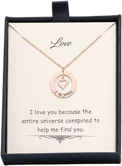 LeCalla Sterling Silver Jewelry Love Always Heart Believe Blessed Graduation Inspiration Pendant Necklace for Women Teens (I M Yours)