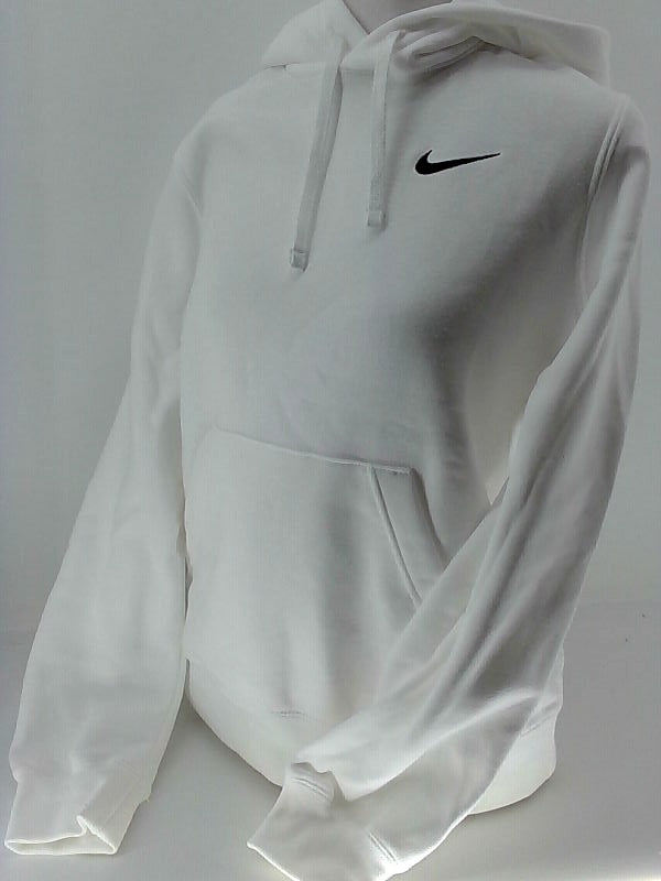 Nike Womens Pullover Fleece Hoodie Regular Fashion Hoodie Color White Size Small