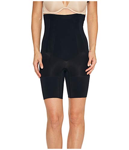 Spanx Womens Oncore Highwaisted Midthigh Short Color Very Black Size Large