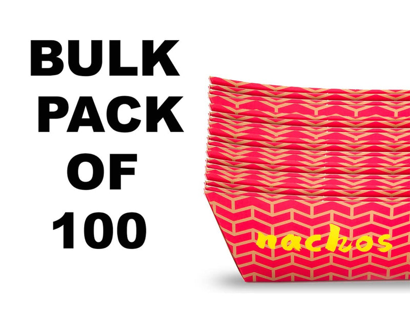 Nacho Trays Disposable Paper Nacho Chip Trays White 100 Pack