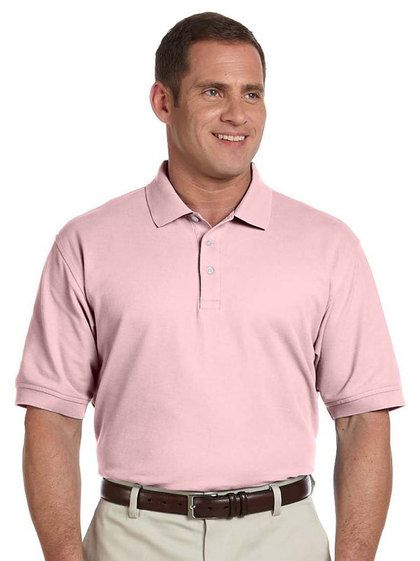 Devon & Jones Men's Pima Piqué Short Sleeve Polo T-Shirt XLarge Pink