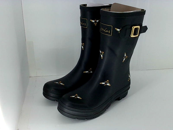 Joules Womens Molly Welly Rain Boots Boots Color Black Bees Size 8 Pair of Shoes