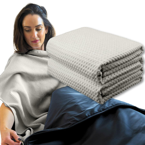 REVIIV Sauna Blanket Insert Towel Wrap for Men and Women Cotton Moisture