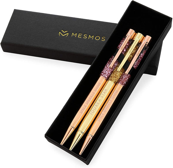 Fancy Pen Set for Women 3 pieces Rose Gold