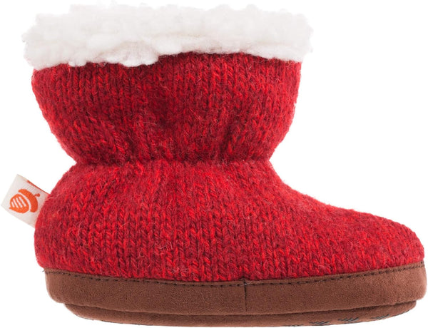Acorn Unisex Child Easy Bootie Slipper Red Ragg Wool Medium Pair of Shoes