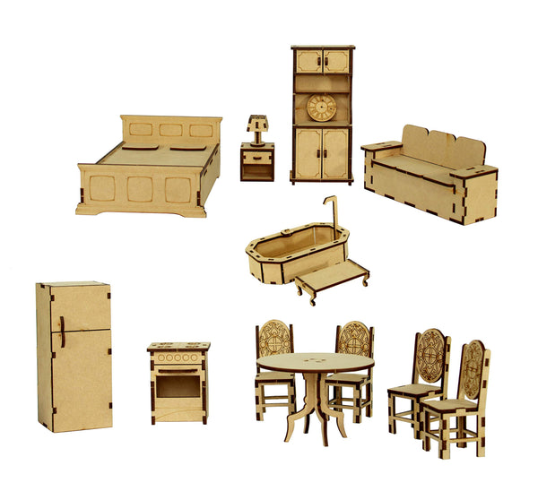 StonKraft Wooden Miniature Furniture Home Decor Extended Furniture