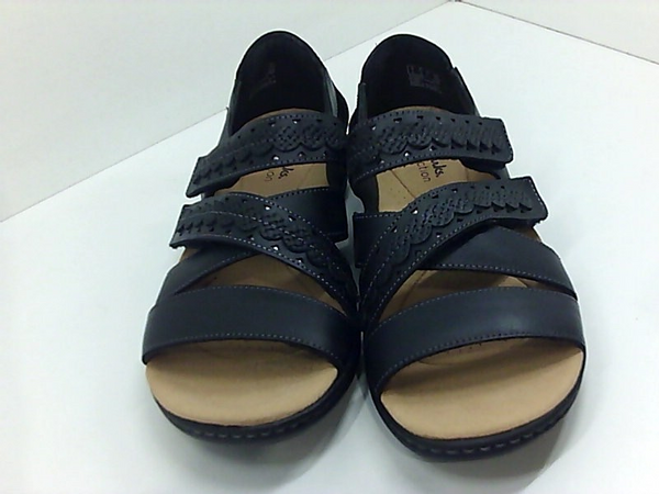 Clarks Womens LAURIEANN HOLLY FLAT SANDAL Open Toe Casual Flat Sandals