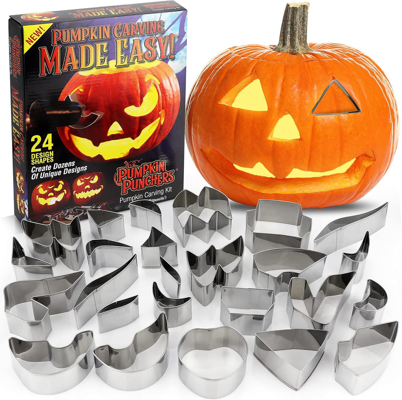 Pumpkin Punchers Pumpkin Carving Kit Kids Kit 24 Design Pieces