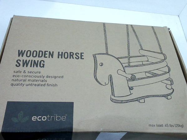 Ecotribe Wooden Horse Swing Color WOOD Size 45 Lbs (20kg)