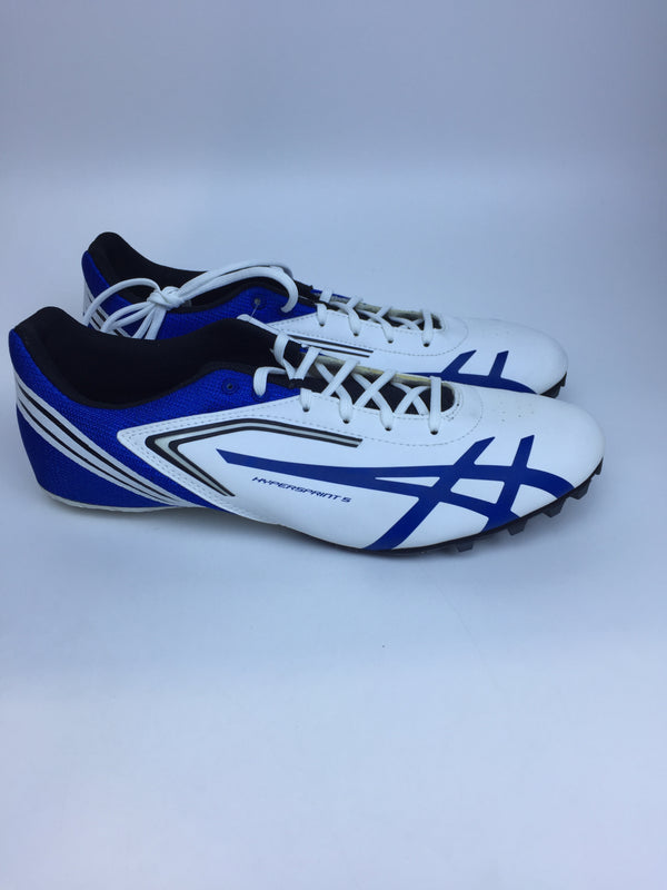 Asics Mens Athletic Shoes (Running) Hypersprint 5 White Black Blue 12 Medium US