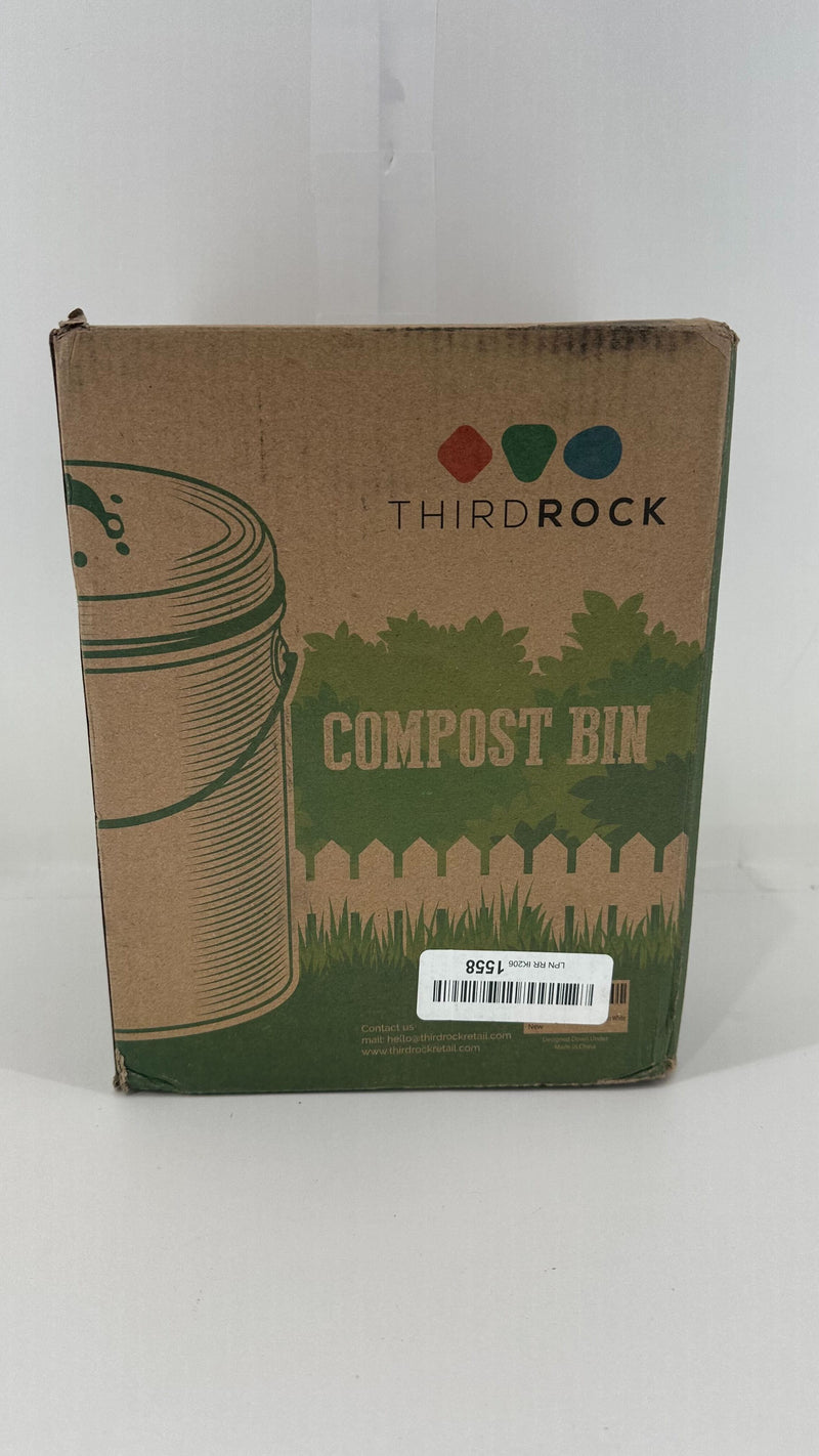 Third Rock Compost Bin Color White Size 1.0 Gallon