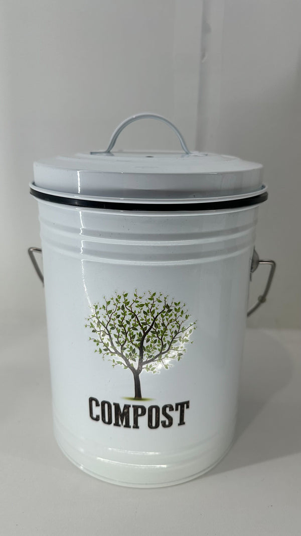Third Rock Compost Bin Color White Size 1.0 Gallon