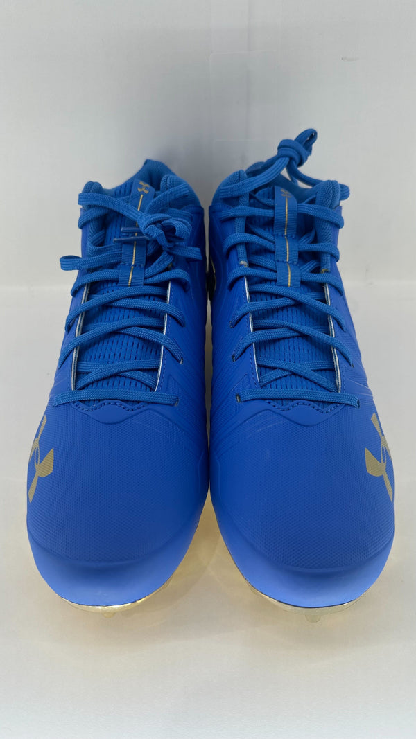 Under Armour Men's Nitro Mid MC Football Shoe Color Blue Size 13.5