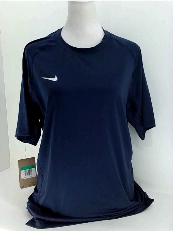 Nike Mens Pro Fitted Short Sleeve Tee Navy Blue Xl