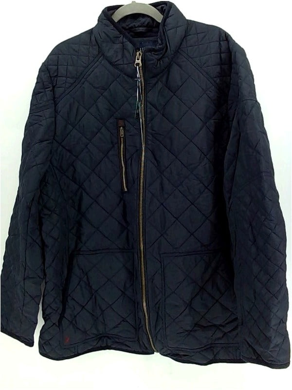Joules Womens Puffer Regular Zipper Casual Jacket Color Navy Blue Size XLarge