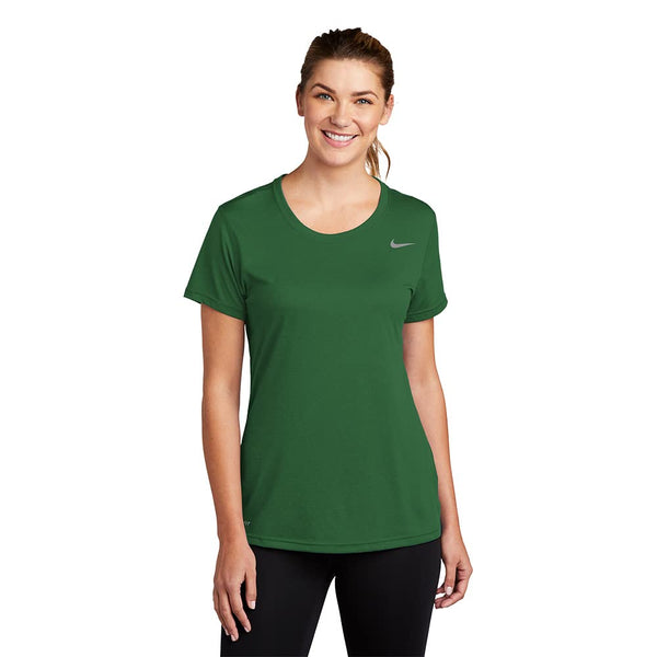 Nike Womens Legend Short Sleeve Tee Shirts Large Color Green Size Large