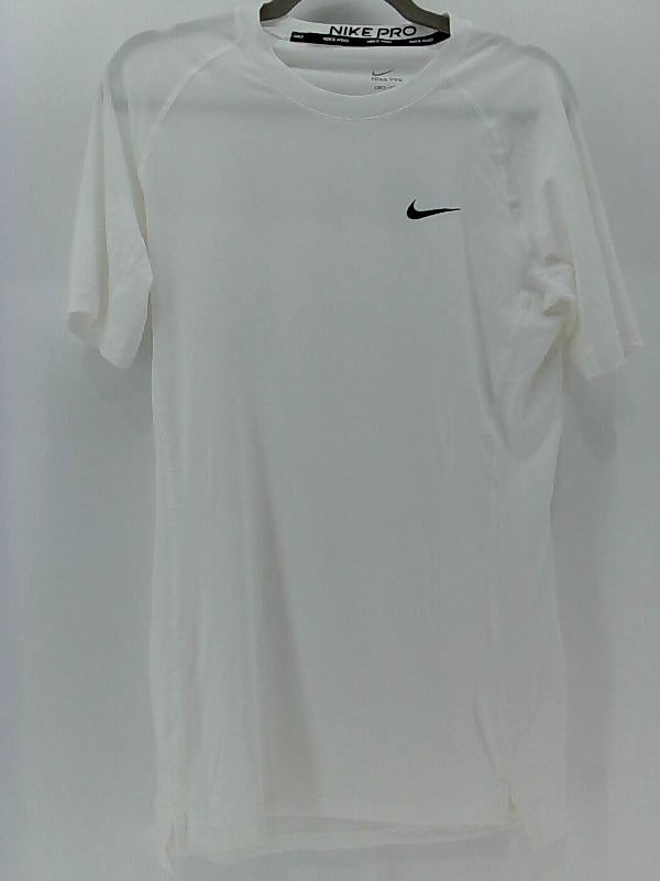 Nike Mens Pro Fitted Short Sleeve Training Tee (Large White) Color White Size Large