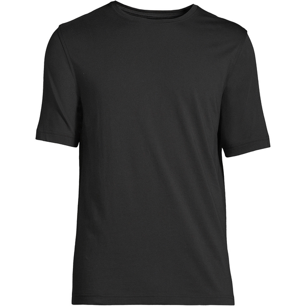 Lands End Mens 428062 Loose Fit Short Sleeve T-Shirt Color Black Size 4X-Large