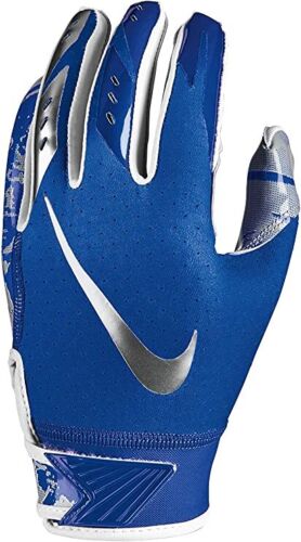 Men's Nike Vapor Jet 5.0 Football Gloves White/Chrome Size Medium