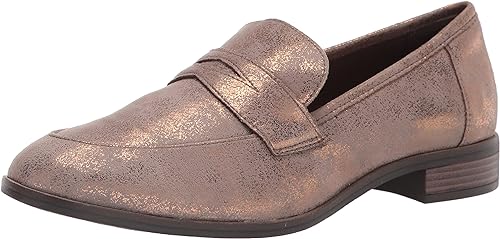 Clarks Women's Trish Rose Loafer Cooper Matallic Size 8 Pair Of Shoes