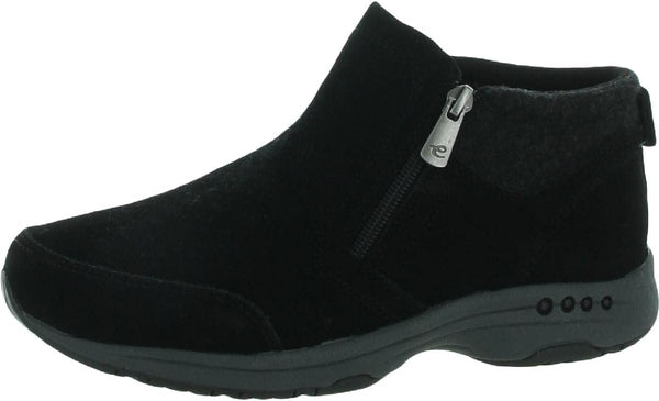 Easy Spirit Tshuffle Womens Boot 5 Black-suede-wool Size 5