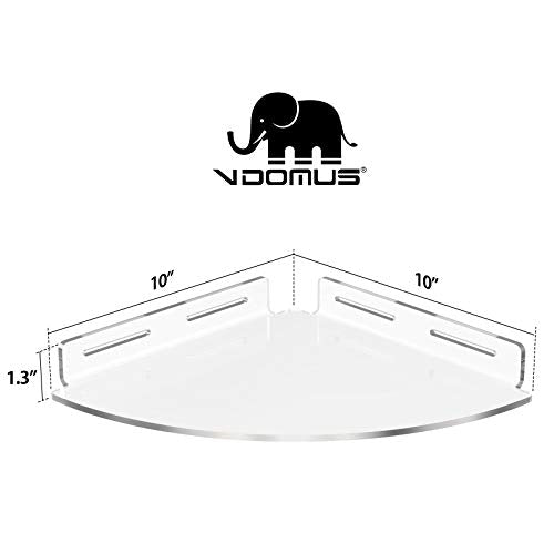 Vdomus Acrylic Shelves 2 Pack Adhesive Floating Corner Shelf Transparent
