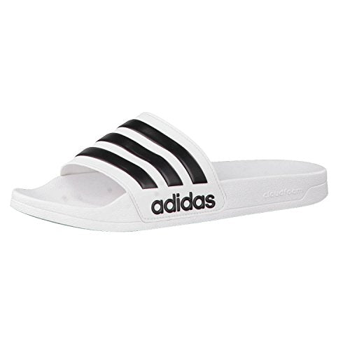 Adidas Mens Mules Beach Pool Shoes White Core Black White Size 10 Pair of Shoes