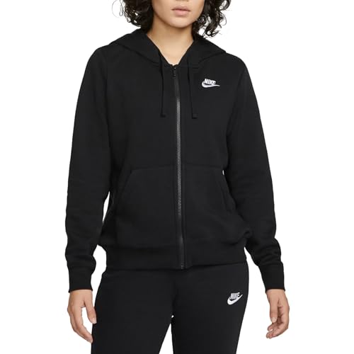 Nike Sportswear Club Fleece Women's Full Zip Hoodie Size Small Black
