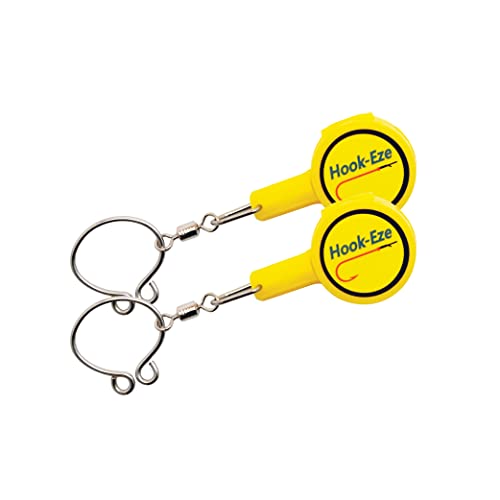 Yellow Hook-eze Fishing Tool - Hook Tying Safety Device Line