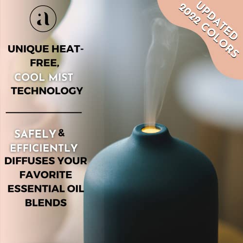 Ajna Ceramic Essential Oil Diffuser for Home and Office -3 in One-Easy to Use 250ml Cobalt