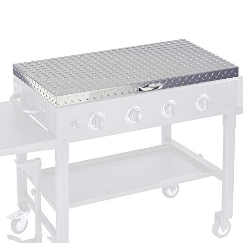 Flybold Griddle Cover 36 Waterproof Diamond Plated for Blackstone Griddle Silver