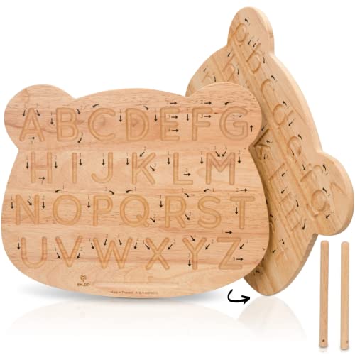 Wooden Alphabet Tracing Board - ABC Learning For Toddlers - Letter Tra