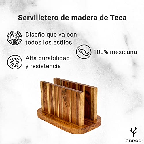 3bros Wooden Napkin Ring Sustainable Teak Wood Table Napkin Ring