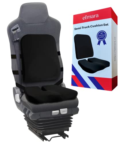 Elmara Wheelchair Cushions Lumbar Pillow & 4 Thick Seat Cushion -  Wheelchair Cushions for Adults - Wheelchair Seat Cushions for Back Pain 