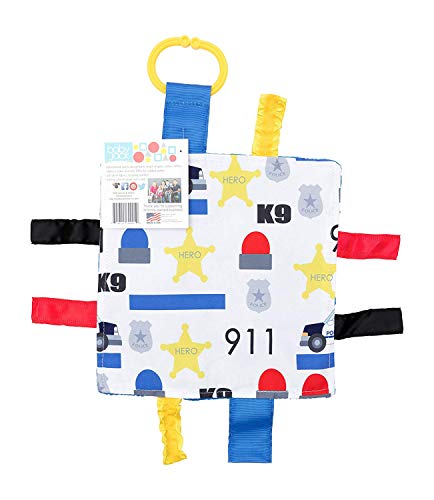 The Learning Lovey Baby Sensory Crinkle Toy 8x8 Inch Police Theme Stimulation