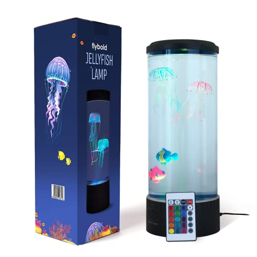 flybold Jellyfish Lamp Jellyfish Lava Lamp Led with 20 Color Changing Light