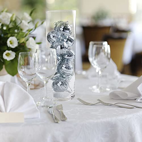 Disco Party Centerpiece Decor Decorations 7 Inch Large Mirror Ball 12 Inch