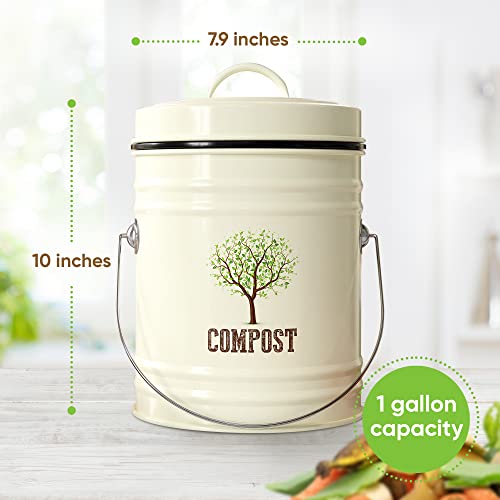 Third Rock Compost Bin Kitchen 1.0 Gallon Charcoal Filter