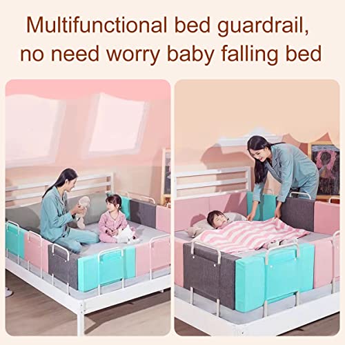 Ocbaili Bed Rail for Toddlers 1pc Reinforced Bed Guard Rail for Adults Gray
