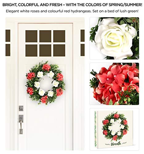 Summer Wreaths for Front Door Weatherproof Colorful 23" Summer Wreath